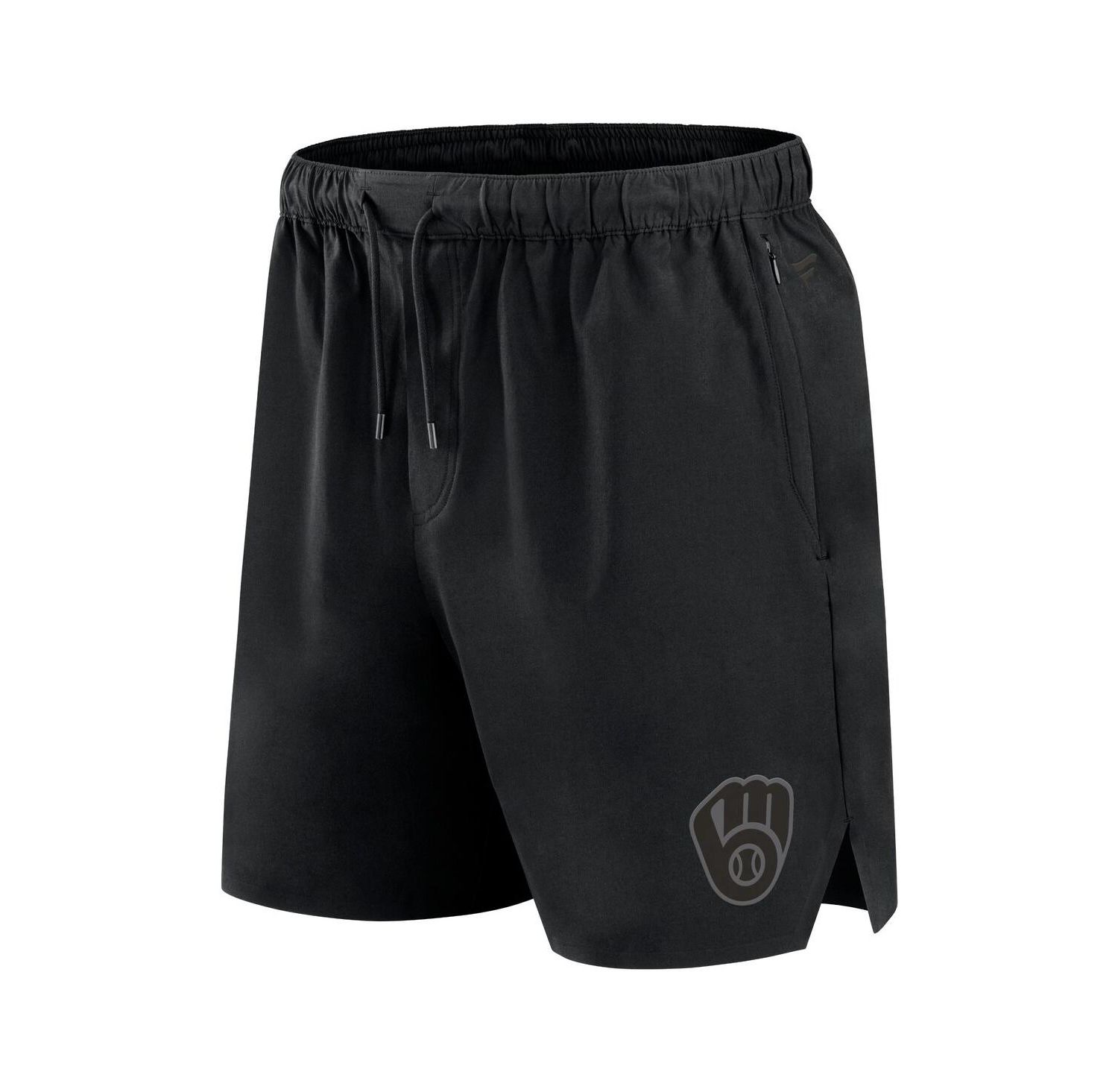 Men's Black Milwaukee Brewers Front Office Woven Shorts