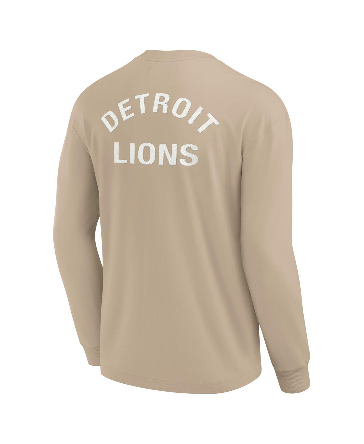 Fanatics Signature Men's and Women'sDetroit Lions Elements Super Soft Long Sleeve T-Shirt - Khaki