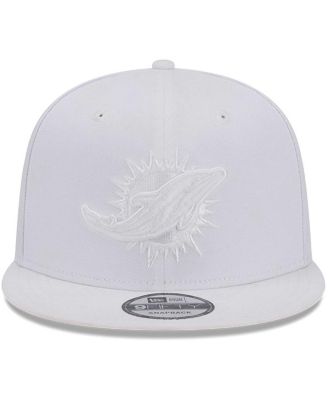 Men's Miami Dolphins Main White on White 9FIFTY Snapback Hat