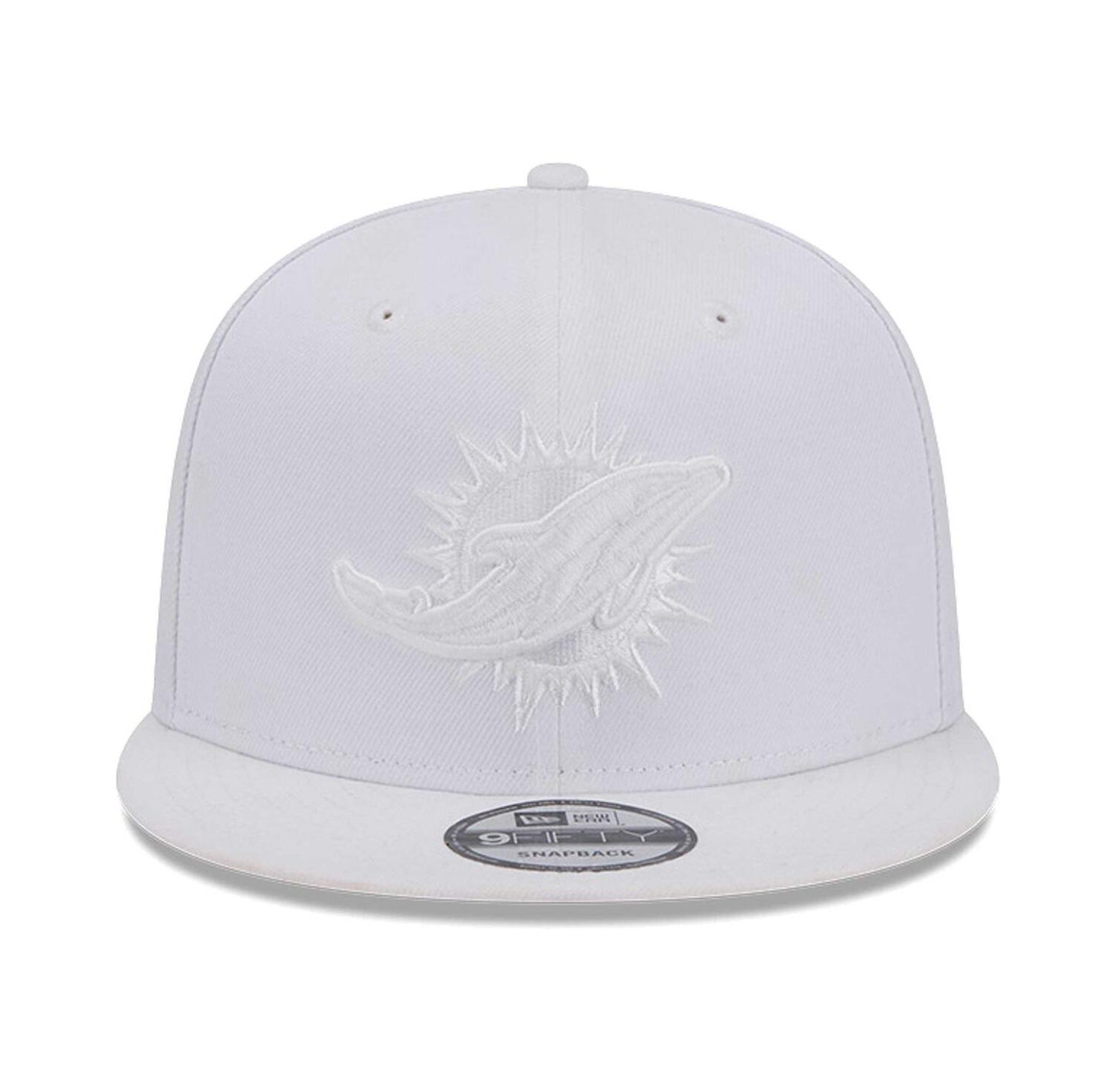 Men's Miami Dolphins Main White on White 9FIFTY Snapback Hat