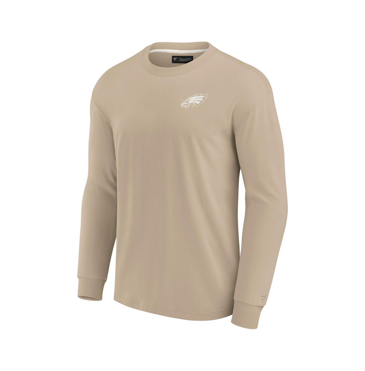 Футболка Fanatics Signature Khaki Philadelphia Eagles Elements Super Soft Long Sleeve — фото 3