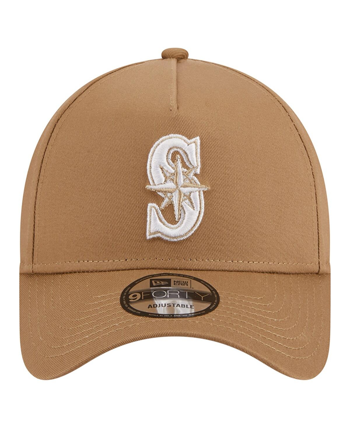 New Era Men's Khaki Seattle Mariners A-frame 9forty Adjustable Hat In Khaki