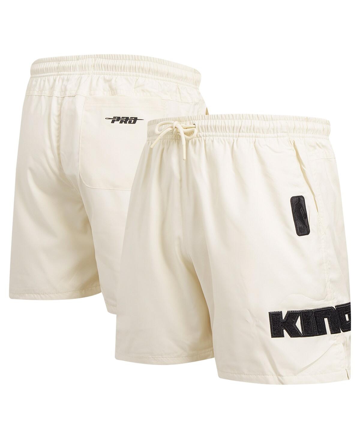 Pro Standard Men's Cream Sacramento Kings Triple Tonal Woven Shorts In Cream