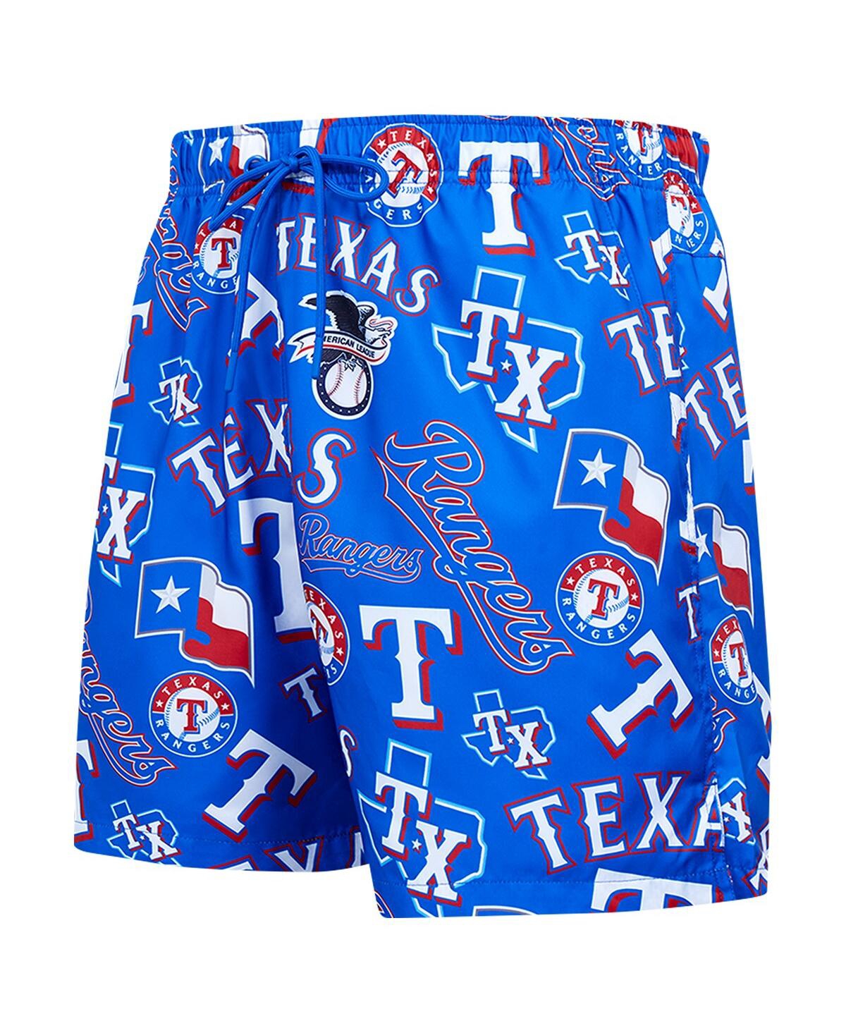 Pro Standard Men's Royal Texas Rangers Toss Logo Woven Shorts In Royal