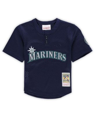 Toddler Ken Griffey Jr. Navy Seattle Mariners Cooperstown Collection Mesh Batting Practice Jersey