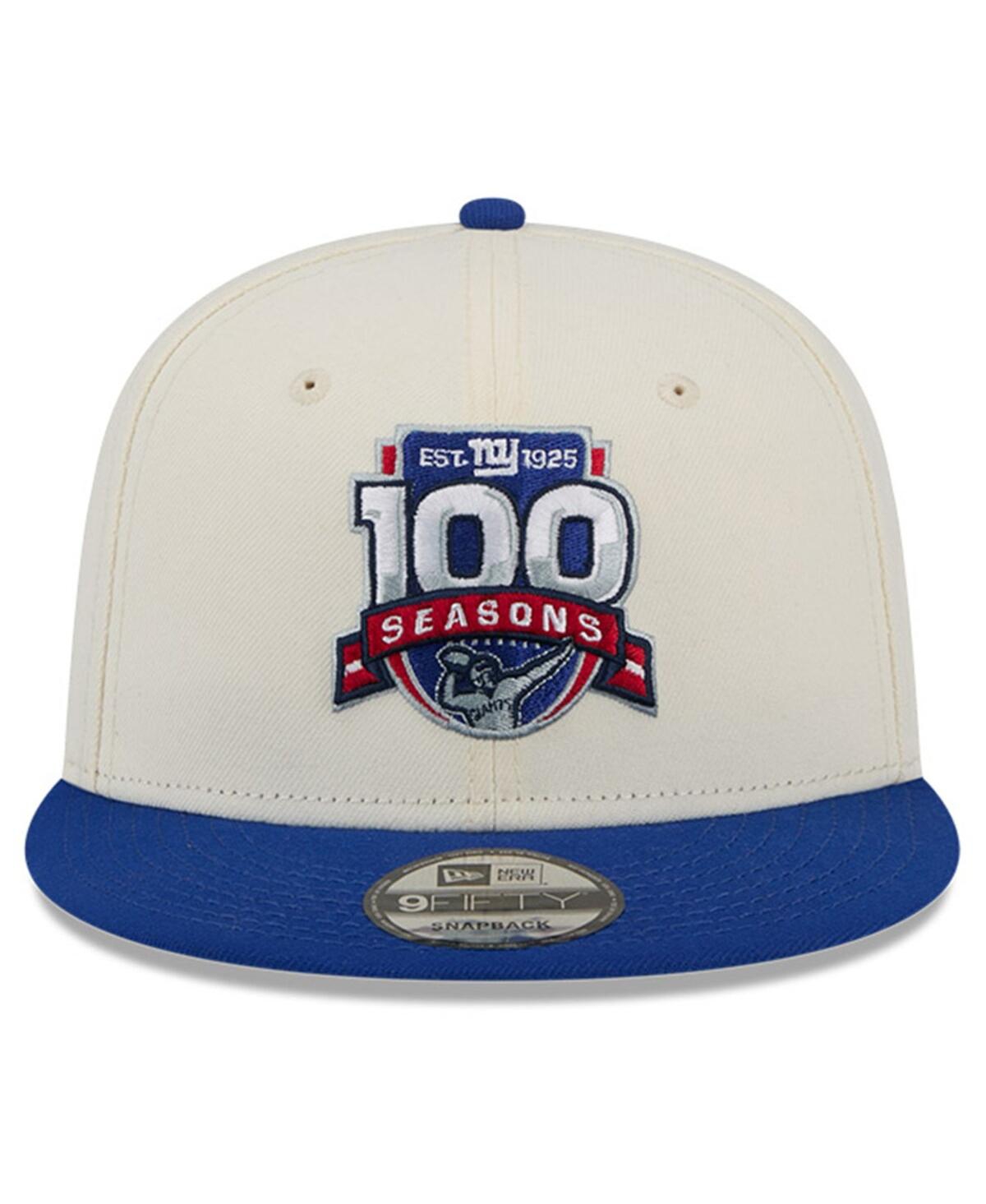 New Era Men's Cream/royal New York Giants 100th Season Two-tone 9fifty Snapback Hat In Cream Royal