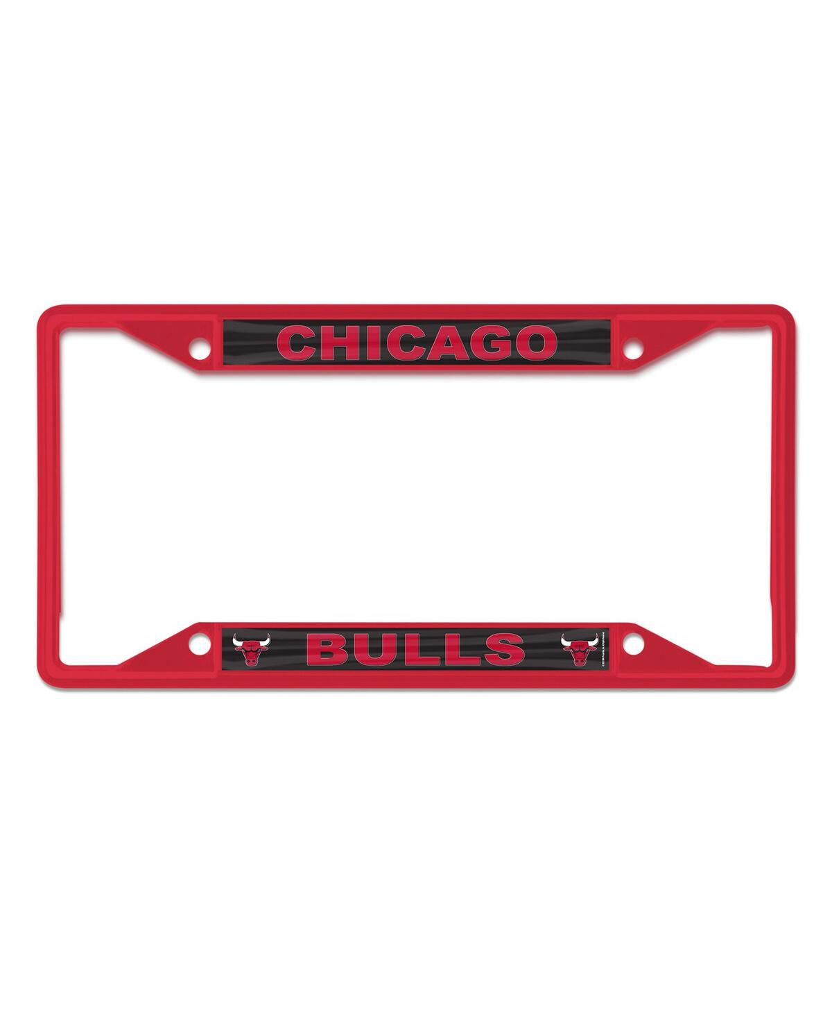 Wincraft Chicago Bulls Chrome Color License Plate Frame In Red