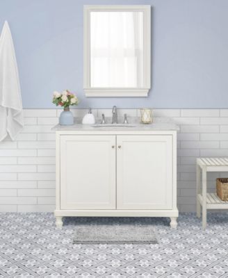 Laura Ashley Butter Chenille Bath Mat, 17" x 24"