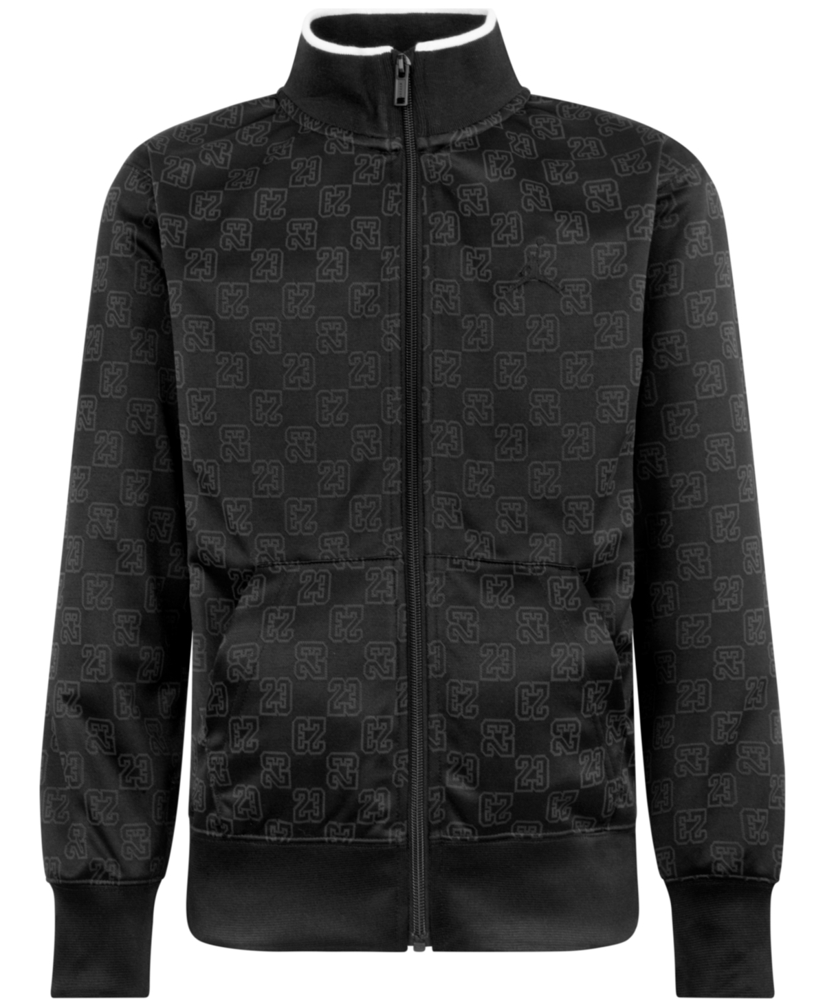 Jordan Big Boys Jacquard Monogram-Print Track Jacket - 023Black