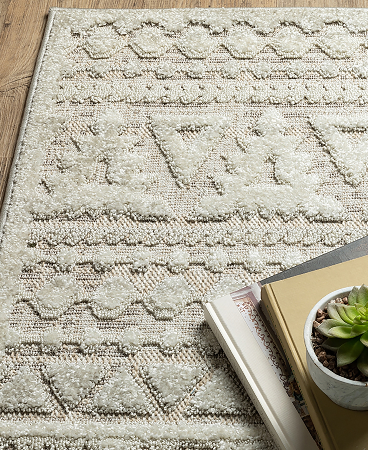 Oriental Weavers Tangier Tan01 5'3x7'6 Area Rug In Beige