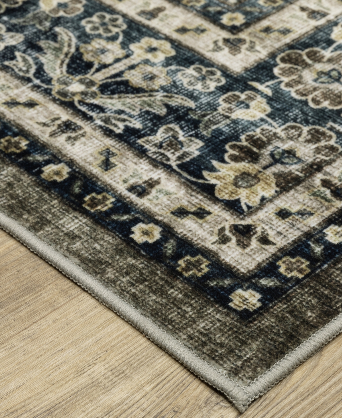 Oriental Weavers Sumter Washable Sum06 5'x7' Area Rug In Charcoal