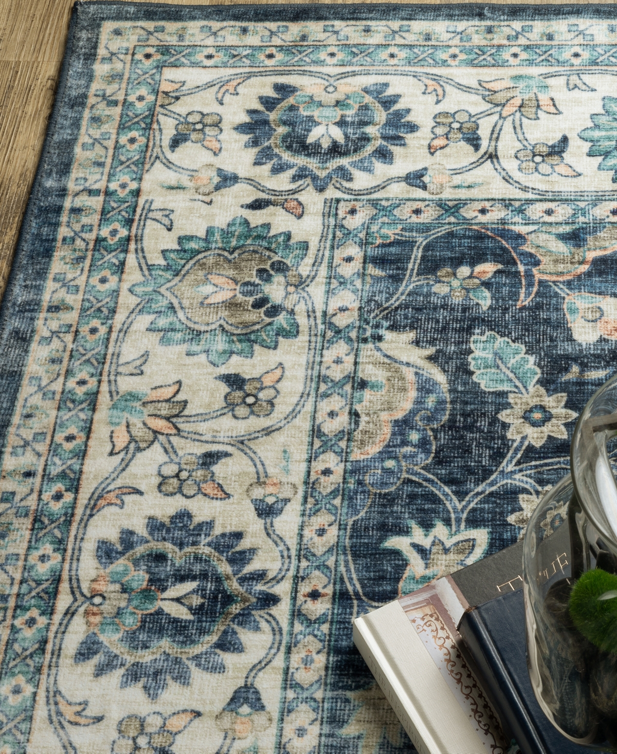 Oriental Weavers Sumter Washable Sum02 2'x8' Runner Area Rug In Blue