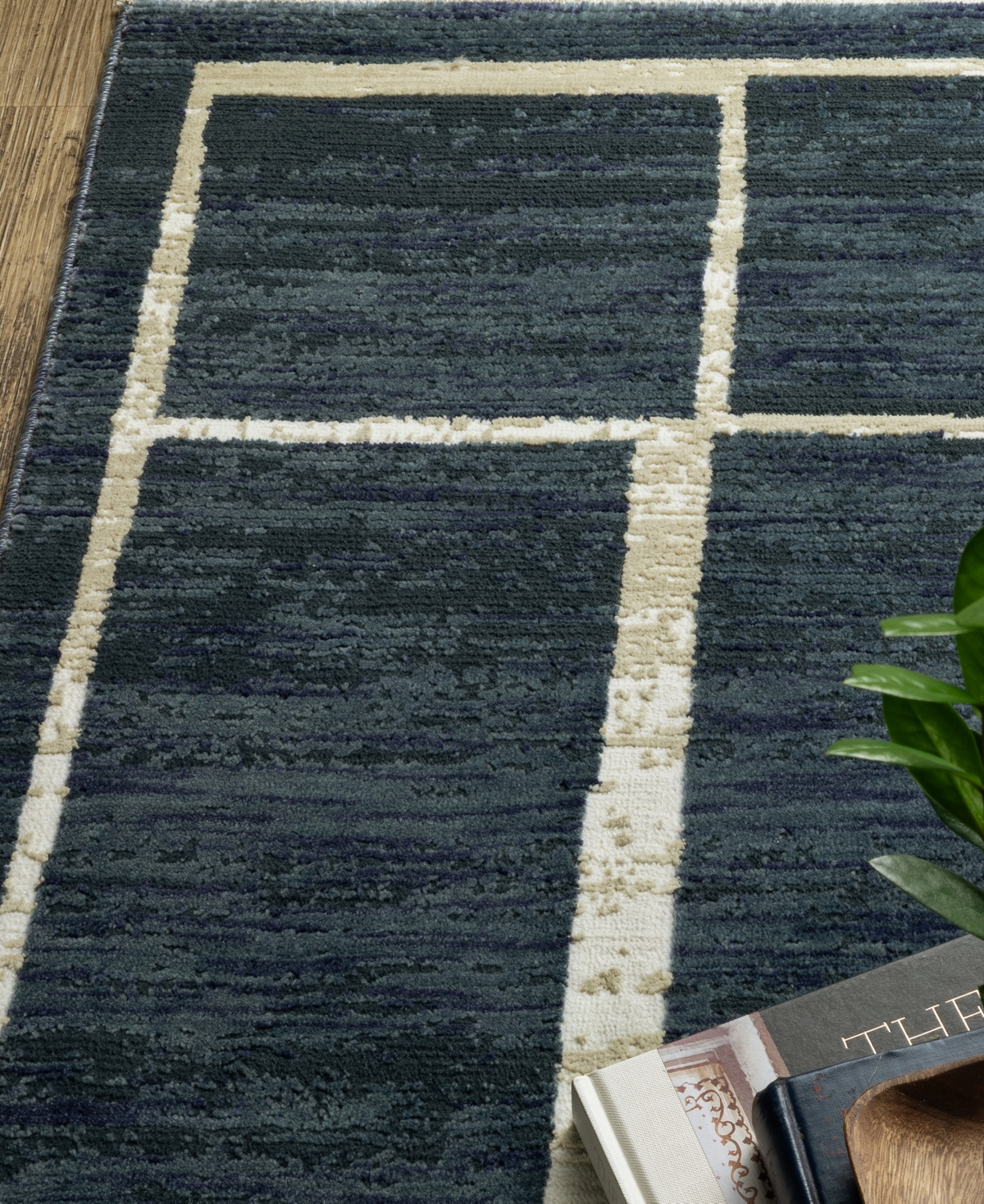 Oriental Weavers Reed Re04b 2'3x7'6 Runner Area Rug In Navy