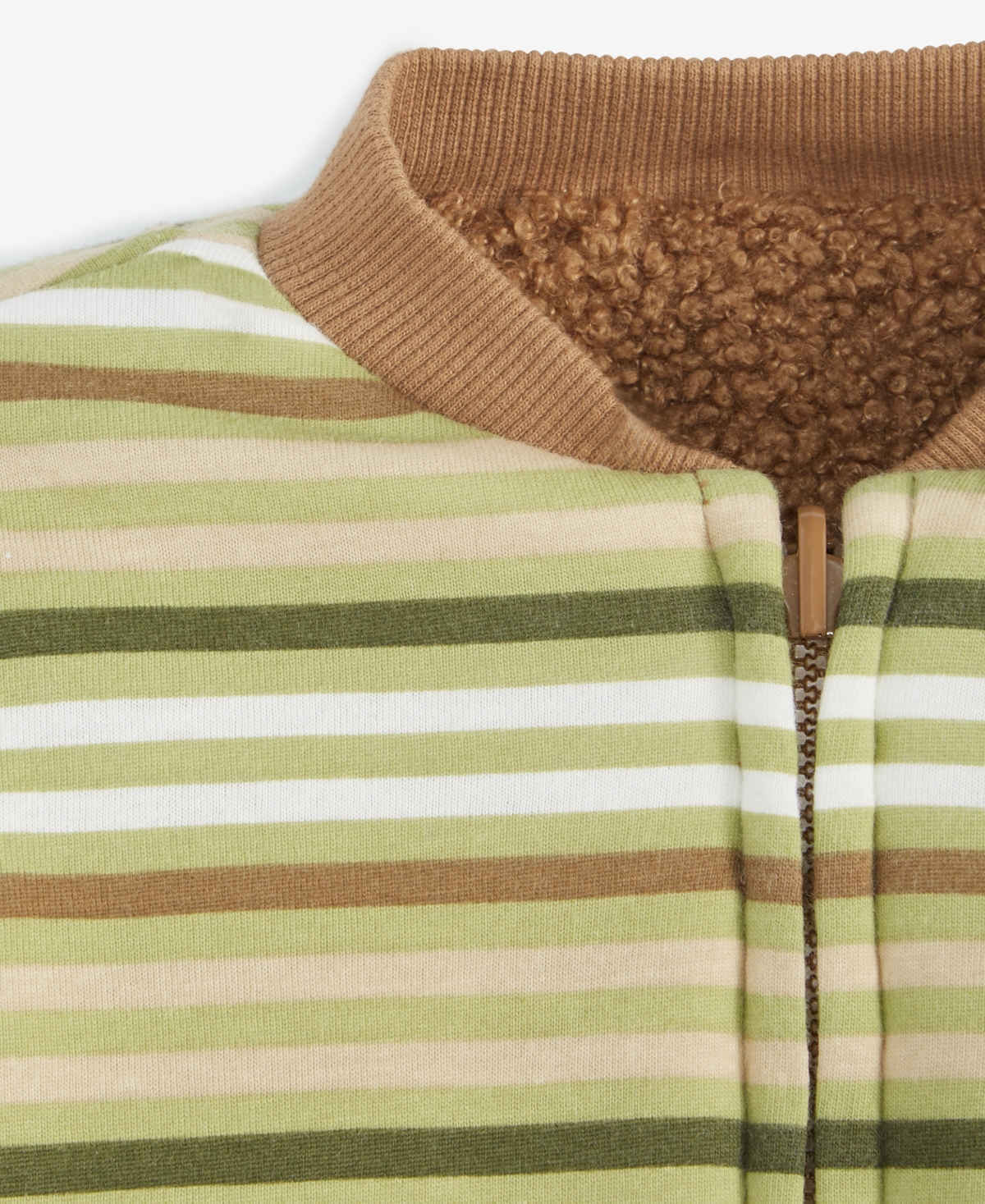 First Impressions Baby Boys Reversible Faux-Sherpa Striped Jacket, Created for Macy's
