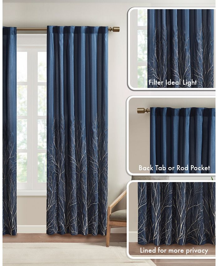 Madison Park Harper Sheer Bedroom, Modern Contemporary Window Curtain for Kitchen, Solid Fabric Panels, 42 x 95, Taupe, 2 Piece