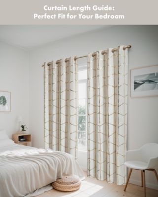 Raina Total Blackout Metallic Print Grommet Top Curtain Single Panel, 50"W x 63"L