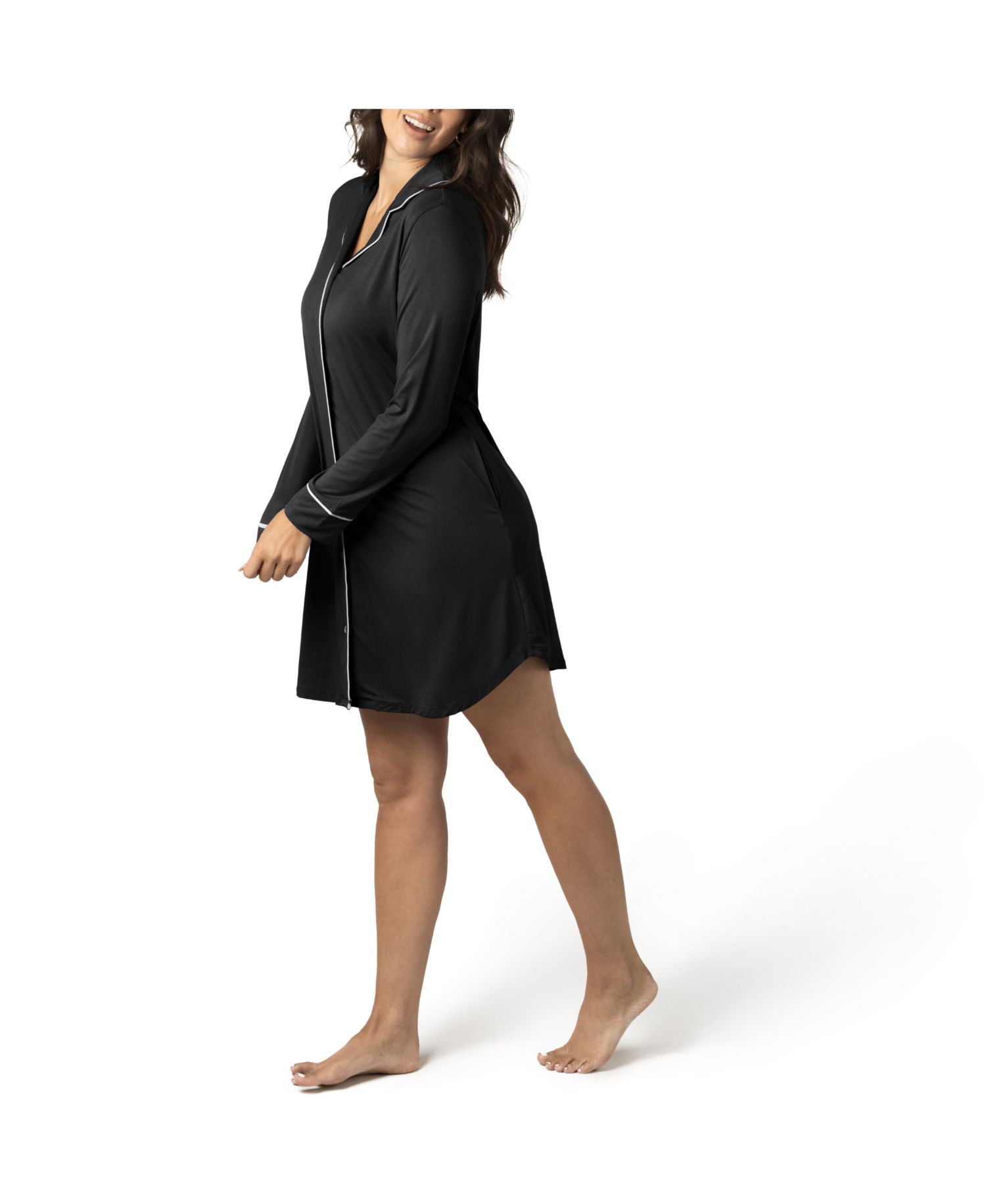 Maternity Clea Long Sleeve Postpartum Nightgown