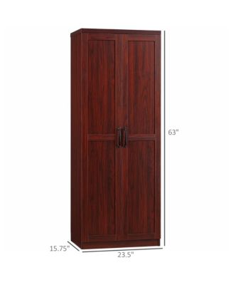 63" Kitchen Pantry, Storage Cabinet with 2 Doors, Adjustable Shelves