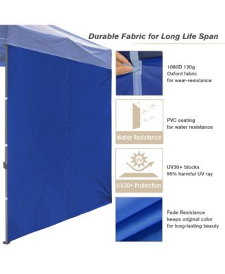 1080D 120g Privacy Sidewall UV30+ Fits 10x10ft Canopy Gazebo 2 Pieces