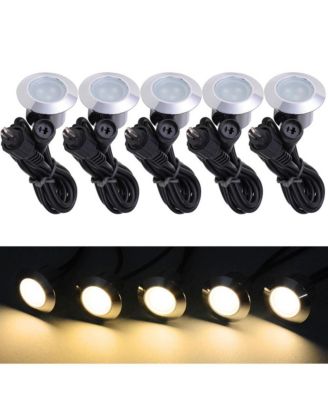 5pc Deck Garden Malls Landscape Warm White LED Lights Low Voltage Waterproof