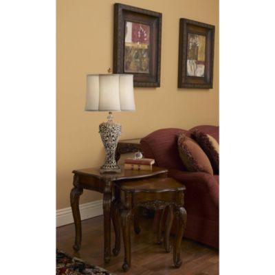 Barnes and Ivy Elle Traditional Table Lamp 33" Tall Antique Gold Florentine Off White Oval Shade for Bedroom Living Room Bedside Nightstand Office