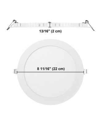 8" LED Recessed Ceiling Panel Down Light Round 3 Color Slim Spot Lamp 6 Pack