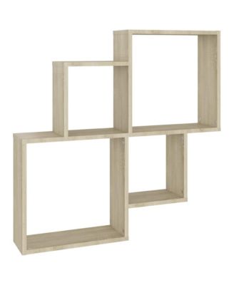 Wall Cube Shelf Sonoma Oak 31.5"x5.9"x30.9" Engineered Wood