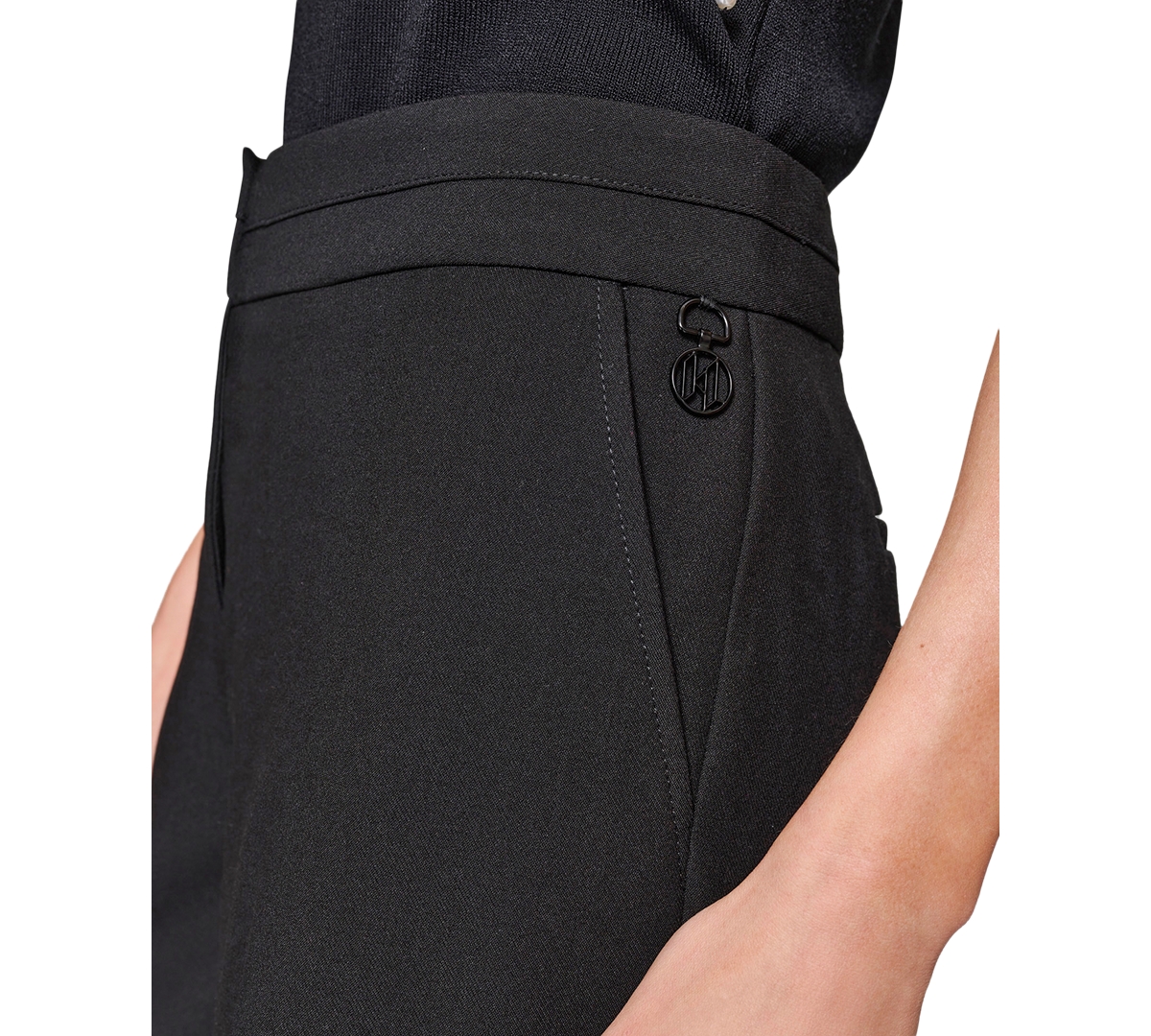 Karl Lagerfeld Women's High-Waist Wide-Leg Pants