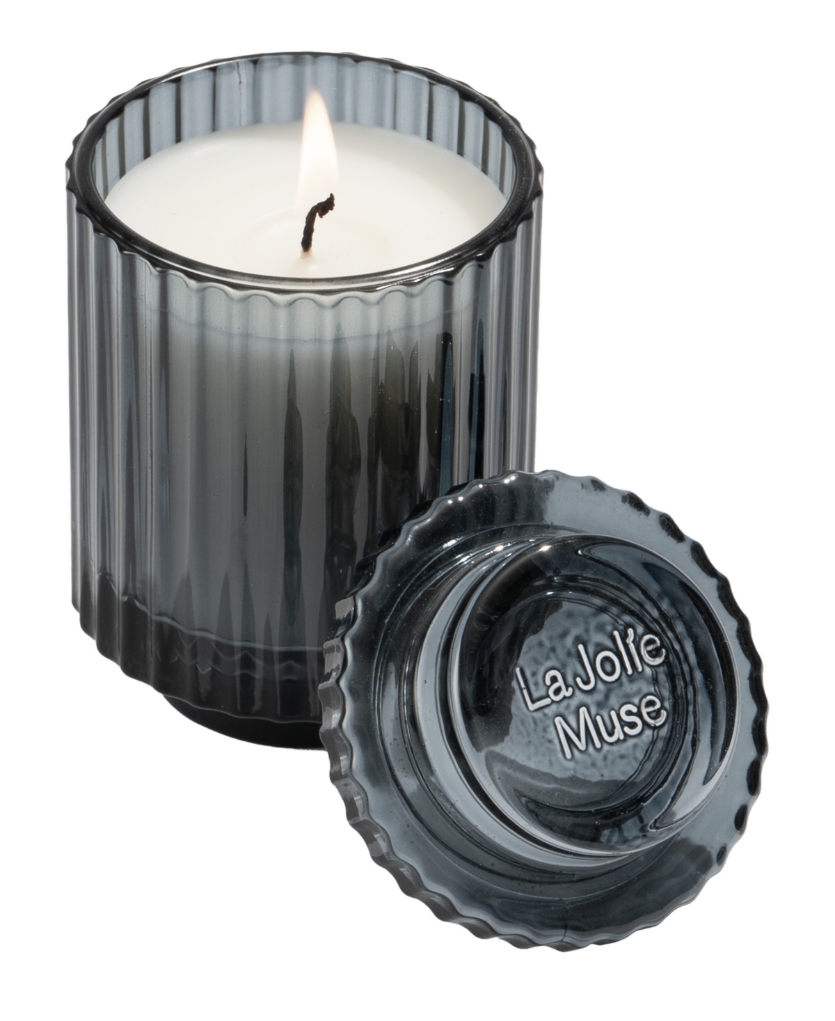 La Jolie Muse Amelie Candle, Hey Baies, 7 oz In Prussian Blue