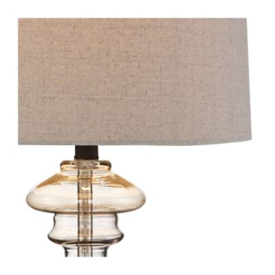 Dalia 27" Tall Traditional Table Lamp Champagne Glass Single Living Room Bedroom Bedside Nightstand House Office