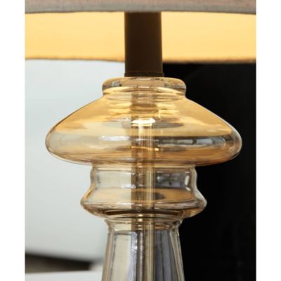 Dalia 27" Tall Traditional Table Lamp Champagne Glass Single Living Room Bedroom Bedside Nightstand House Office