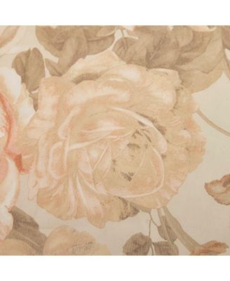 Simone Printed Floral Twist Tab Top Voile Sheer Curtain, 50x84