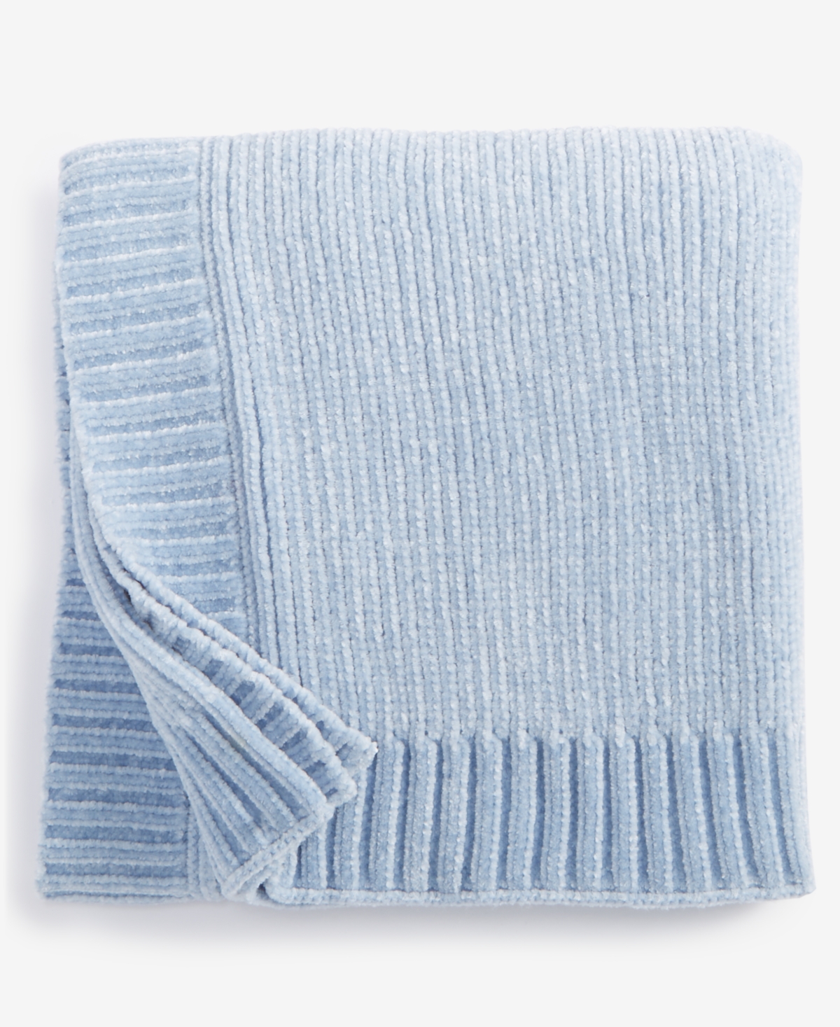 First Impressions Baby Boys Travel Chenille Sweater Blanket, Created For Macy's In Teton Blue