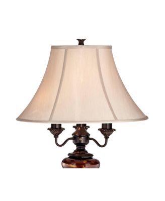 Traditional Floor Lamp 4-Light 63" Tall Lush Bronze Tortoise Glass Font Bell Shade for Living Room Reading Bedroom Office