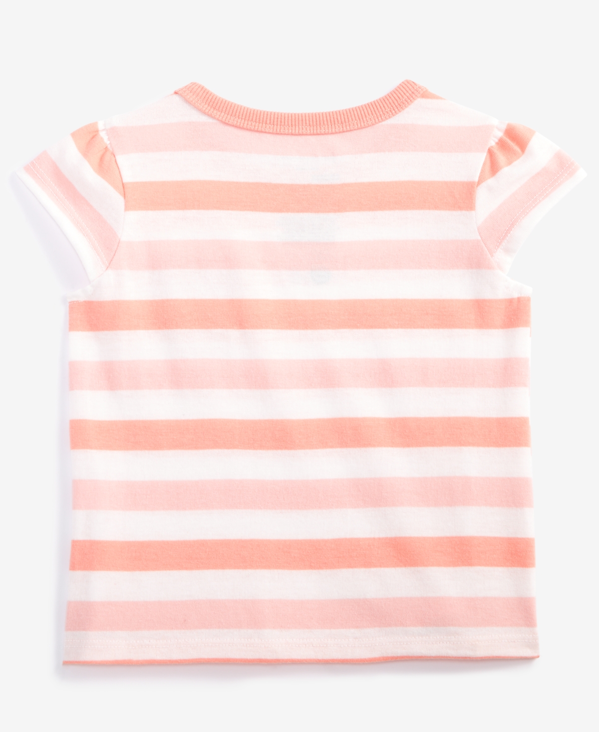 First Impressions Baby Girl Prairie Stripe Cotton-Blend T-Shirt, Created for Macy's