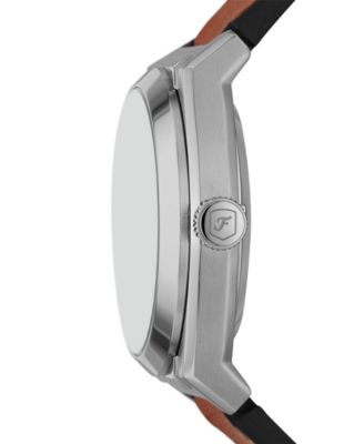 Men's Everett Automatic Brown Leather Watch 42mm