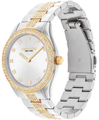 Unisex Two-Tone Brooks Stainless-Steel Crystal Watch 38mm