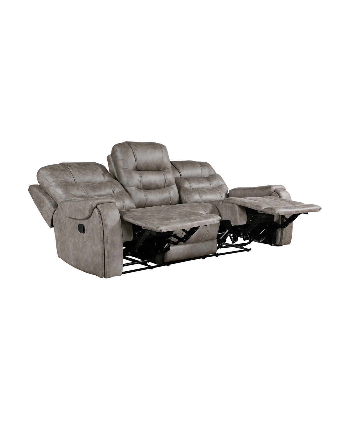 Shop Homelegance White Label Gabi 87" Double Reclining Sofa In Grayish Brown