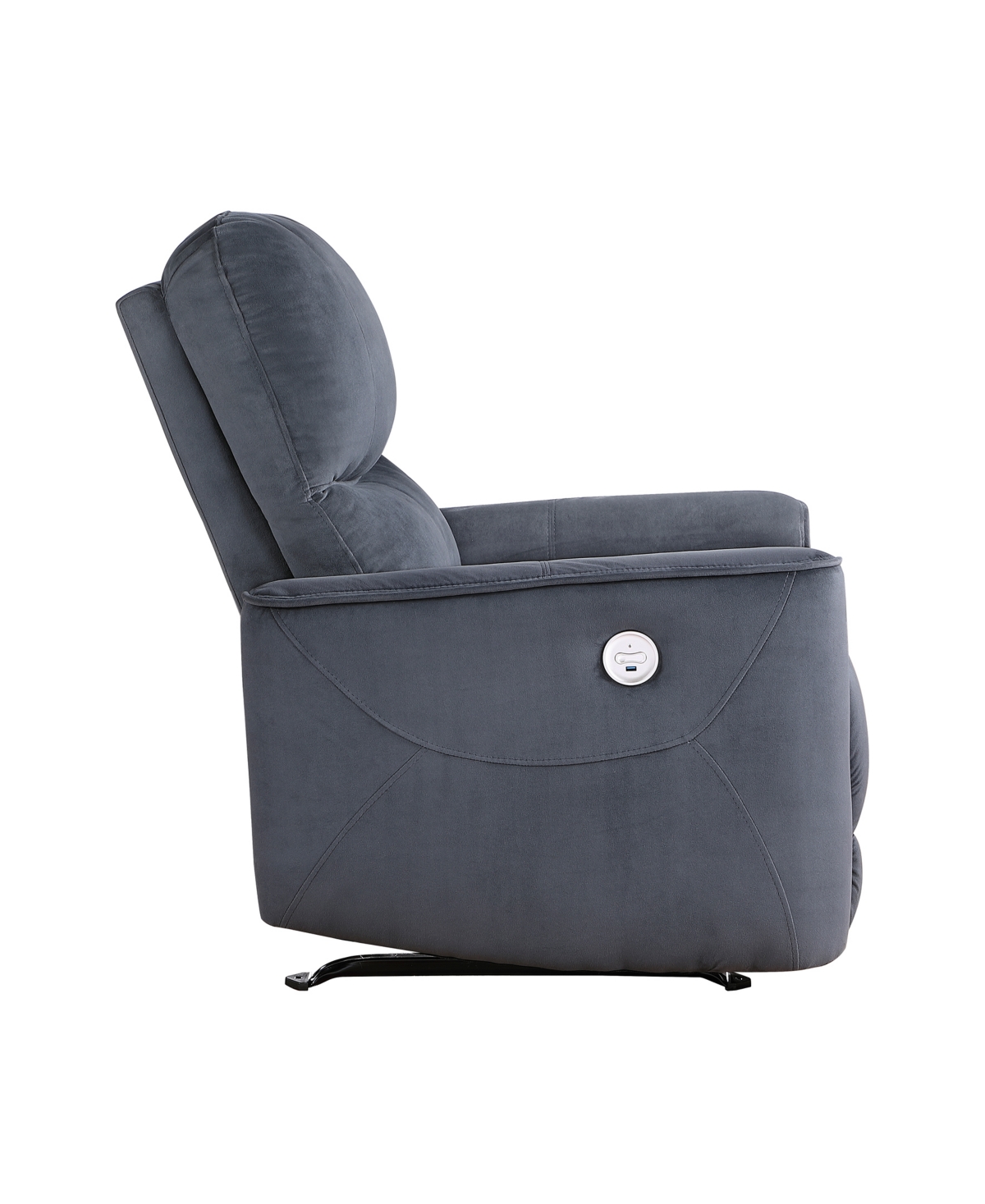 Shop Homelegance White Label Elevated 35" Power Rocker Reclining Chair In Dark Gray
