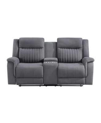 White Label Magnus 75" Double Reclining Love Seat with Center Console