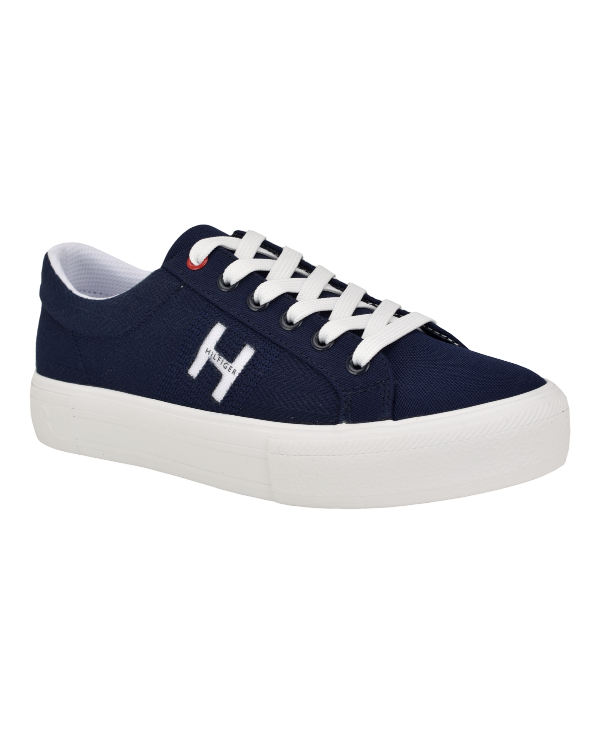 Tommy Hilfiger Aconia Womens Padded Insole Canvas Casual And Fashion Sneakers In Dark Blue
