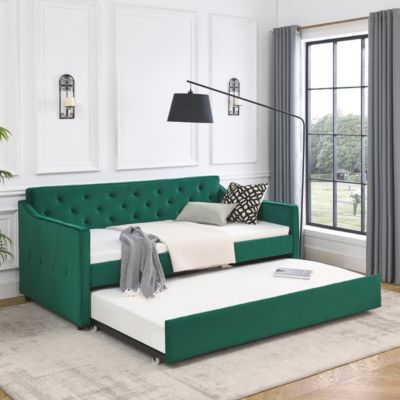 Tufted Twin Daybed with Trundle