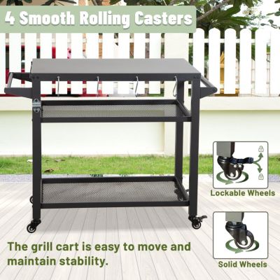 Streamdale Rust-Proof Outdoor Prep Table with Mobility