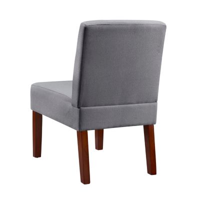 Streamdale Set of 2 Fabric Accent Chairs with Round Wood Table