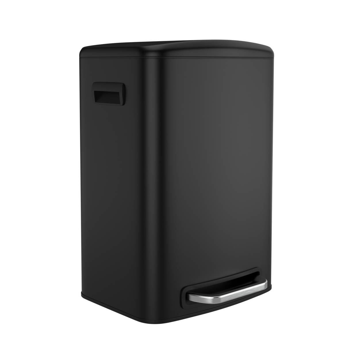 Streamdale Furniture 13 Gallon Stainless Steel Kitchen Trash Can with 30 Bags -- Black