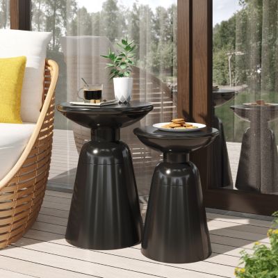 Sleek Outdoor Iron Side Table for Style and Functionality