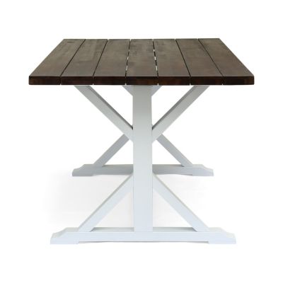 Streamdale Acacia Wood Dining Table Rustic-Contemporary Charm for Gatherings