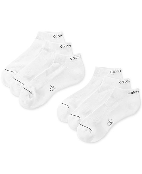 Calvin Klein SixPack Athletic Stripe Ankle Socks & Reviews Socks