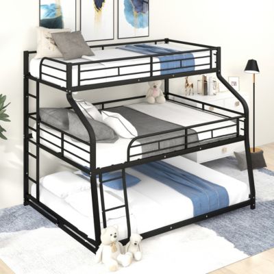 Streamdale Triple Bunk Bed with Ladder and Guardrails
