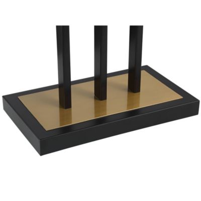 Acadia Modern Floor Lamp 71" Tall Black Warm Gold Metal 3-Light Frosted White Glass Globe Shades Decor for Living Room Reading House Bedroom Home Office House